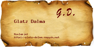 Glatz Dalma névjegykártya